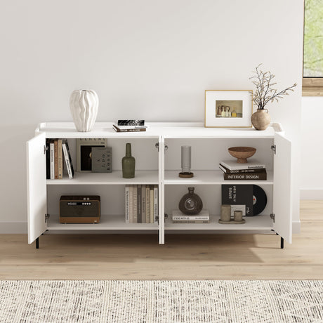 Abbey 66.9" Sideboard in White by Manhattan Comfort at Eve Furniture