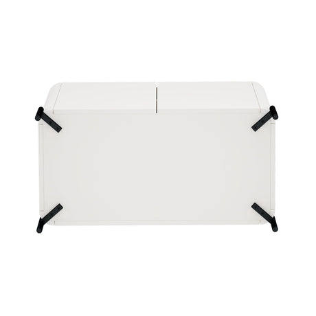 Abbey Accent Cabinet in Maple and Off White by Manhattan Comfort at Eve Furniture