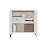 Abbey Accent Cabinet in Maple and Off White by Manhattan Comfort at Eve Furniture