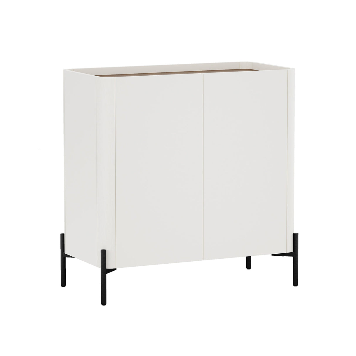 Abbey Accent Cabinet in Maple and Off White by Manhattan Comfort at Eve Furniture