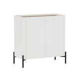 Abbey Accent Cabinet in Maple and Off White by Manhattan Comfort at Eve Furniture