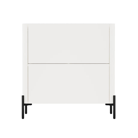 Abbey Accent Cabinet in Maple and Off White by Manhattan Comfort at Eve Furniture