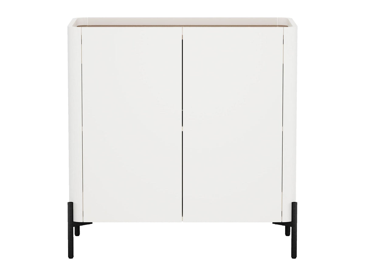Abbey Accent Cabinet in Maple and Off White by Manhattan Comfort at Eve Furniture