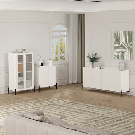 Abbey Accent Cabinet in White by Manhattan Comfort at Eve Furniture