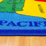Abbey Contemporary US Map Area Rug by Furniture of America at Eve Furniture