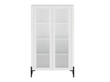 Abbey Décor Glass Cabinet in White by Manhattan Comfort at Eve Furniture
