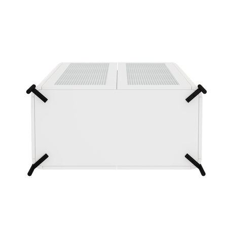 Abbey Décor Glass Cabinet in White (set of 2) by Manhattan Comfort at Eve Furniture