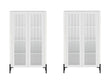 Abbey Décor Glass Cabinet in White (set of 2) by Manhattan Comfort at Eve Furniture