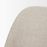 Abbie Curved Back Oatmeal Fabric Armless Dining Chair, Set of 2 by Mercana at Eve Furniture