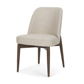 Abbie Curved Back Oatmeal Fabric Armless Dining Chair, Set of 2 by Mercana at Eve Furniture