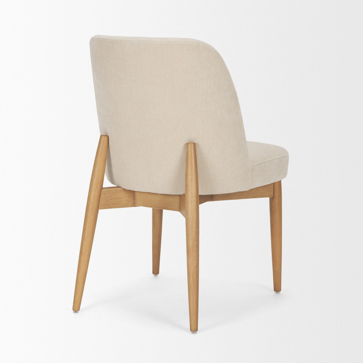 Abbie Curved Back Oatmeal Fabric Dining Side Chair, Set of 2 by Mercana at Eve Furniture