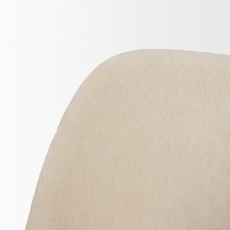 Abbie Curved Back Oatmeal Fabric Dining Side Chair, Set of 2 by Mercana at Eve Furniture
