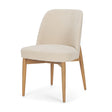 Abbie Curved Back Oatmeal Fabric Dining Side Chair, Set of 2 by Mercana at Eve Furniture