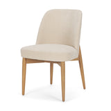 Abbie Curved Back Oatmeal Fabric Dining Side Chair, Set of 2 by Mercana at Eve Furniture
