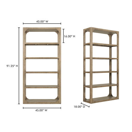 Abbott Brown Bookshelf by MOES at Eve Furniture