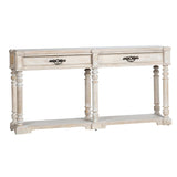 Abbott Cream/White Console Table by Crestview at Eve Furniture