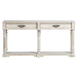 Abbott Cream/White Console Table by Crestview at Eve Furniture