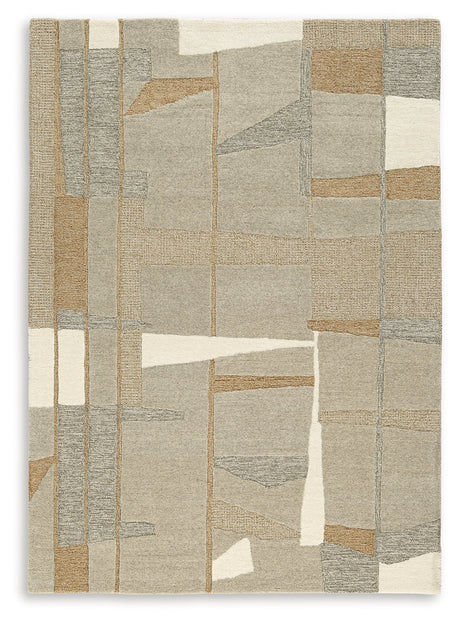 Abbotton Taupe/Gray/Caramel 5' x 7' Rug