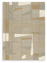 Abbotton Taupe/Gray/Caramel 5' x 7' Rug by Ashley at Eve Furniture