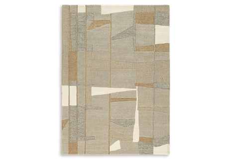Abbotton Taupe/Gray/Caramel 5' x 7' Rug by Ashley at Eve Furniture