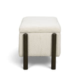 Abby 52" Nubby Fabric Storage Bench by TOV Furniture at Eve Furniture