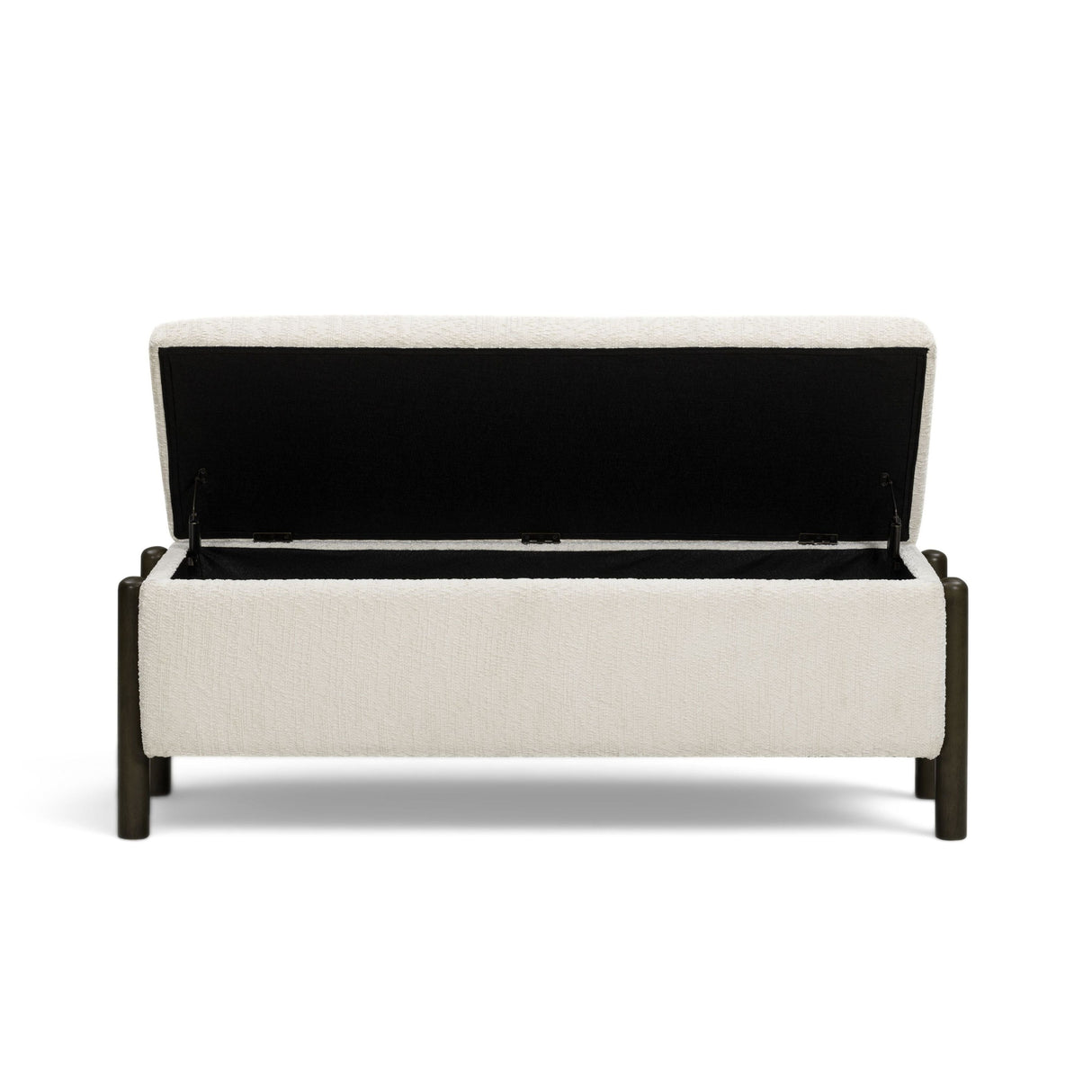 Abby 52" Nubby Fabric Storage Bench by TOV Furniture at Eve Furniture