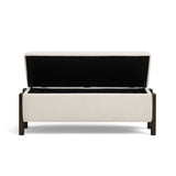 Abby 52" Nubby Fabric Storage Bench by TOV Furniture at Eve Furniture
