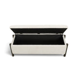 Abby 52" Nubby Fabric Storage Bench by TOV Furniture at Eve Furniture