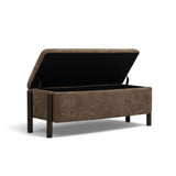 Abby 52" Nubby Fabric Storage Bench by TOV Furniture at Eve Furniture
