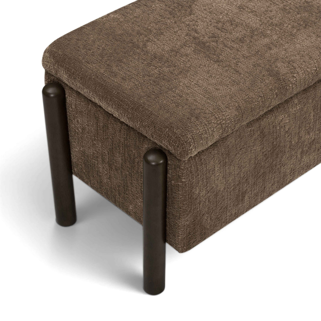 Abby 52" Nubby Fabric Storage Bench by TOV Furniture at Eve Furniture