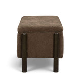 Abby 52" Nubby Fabric Storage Bench by TOV Furniture at Eve Furniture