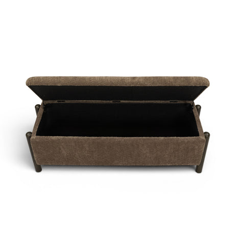 Abby 52" Nubby Fabric Storage Bench by TOV Furniture at Eve Furniture