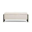 Abby 52" Nubby Fabric Storage Bench by TOV Furniture at Eve Furniture