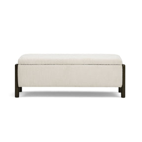 Abby 52" Nubby Fabric Storage Bench by TOV Furniture at Eve Furniture