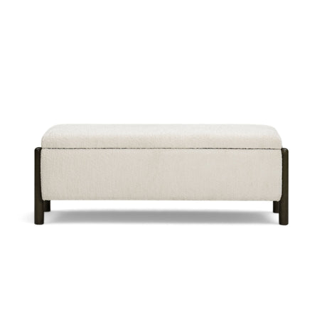 Abby 52" Nubby Fabric Storage Bench by TOV Furniture at Eve Furniture