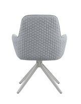 Abby Light Gray/Chrome Flare Arm Side Chair by Coaster at Eve Furniture