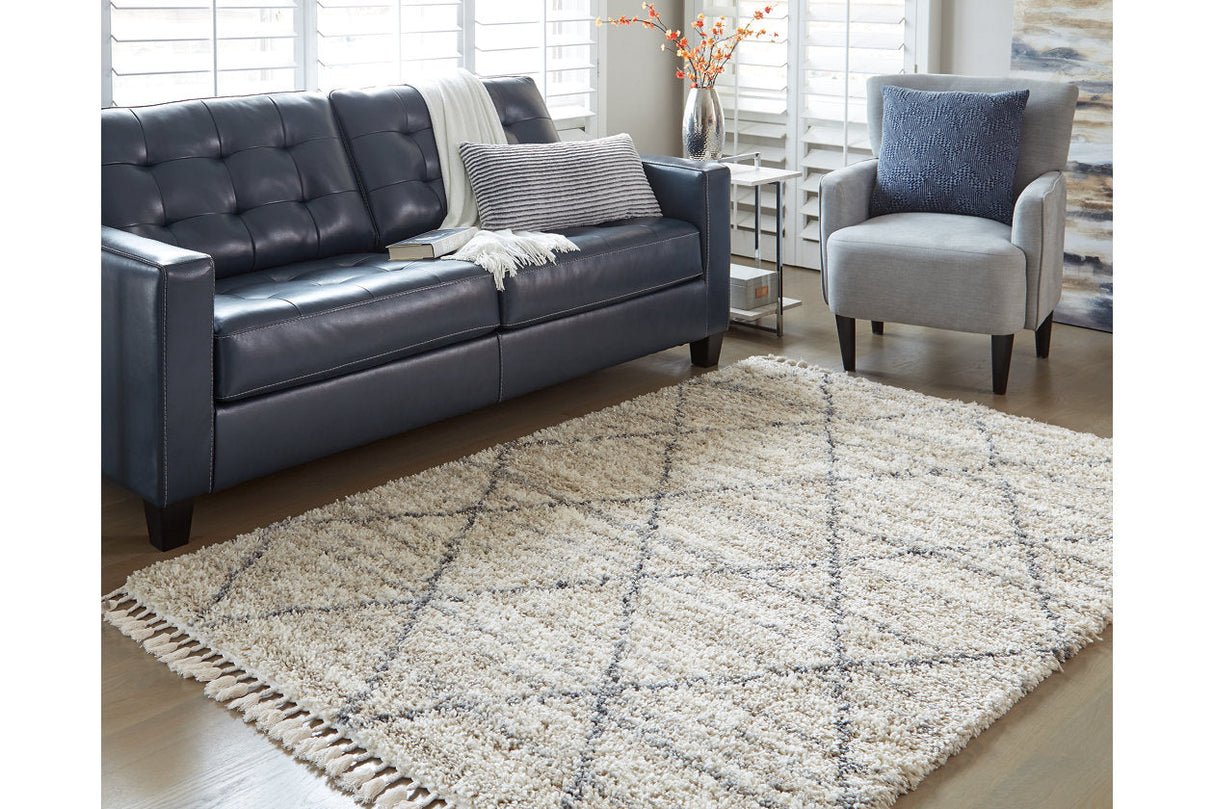 Abdalah Beige/Gray 5' x 7' Rug by Ashley at Eve Furniture