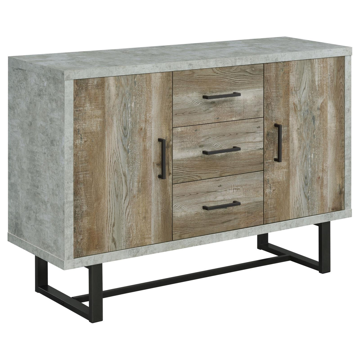 Abelardo Weathered Oak/Cement 3-Drawer Accent Cabinet