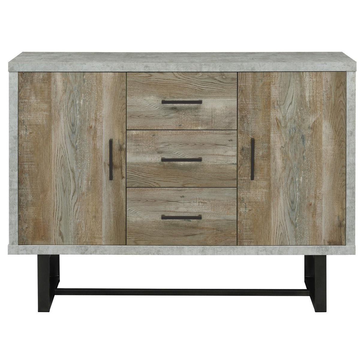 Abelardo Weathered Oak/Cement 3-Drawer Accent Cabinet