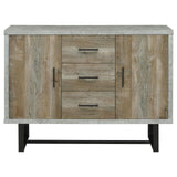 Abelardo Weathered Oak/Cement 3-Drawer Accent Cabinet