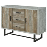 Abelardo Weathered Oak/Cement 3-Drawer Accent Cabinet