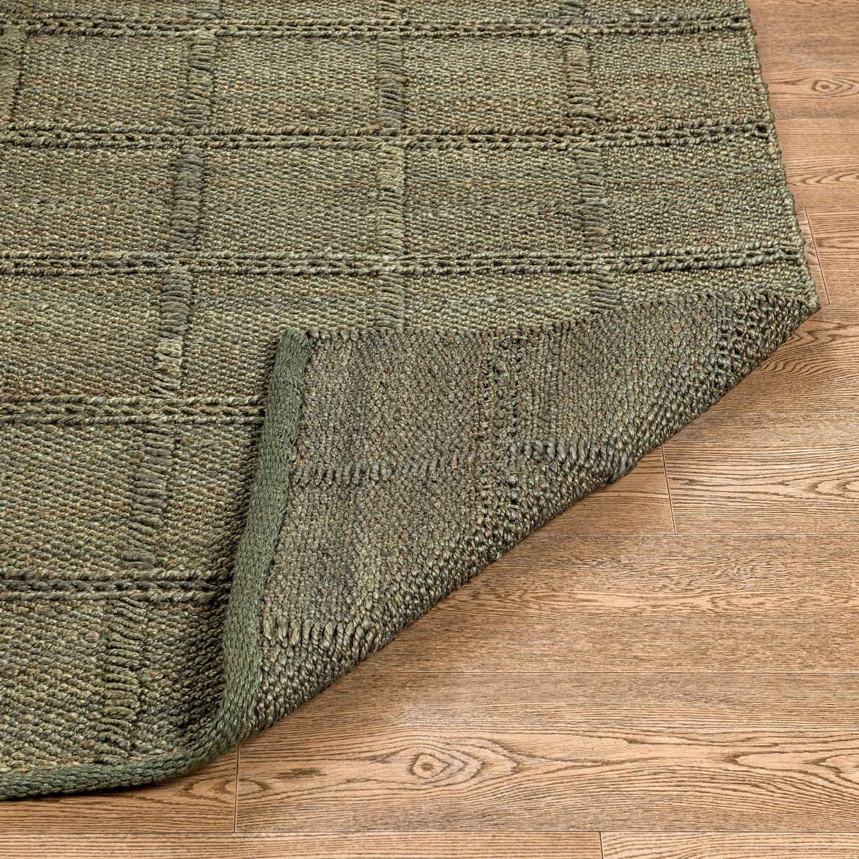 Aberdeen Jute Olive Green Rug by Classic Home at Eve Furniture