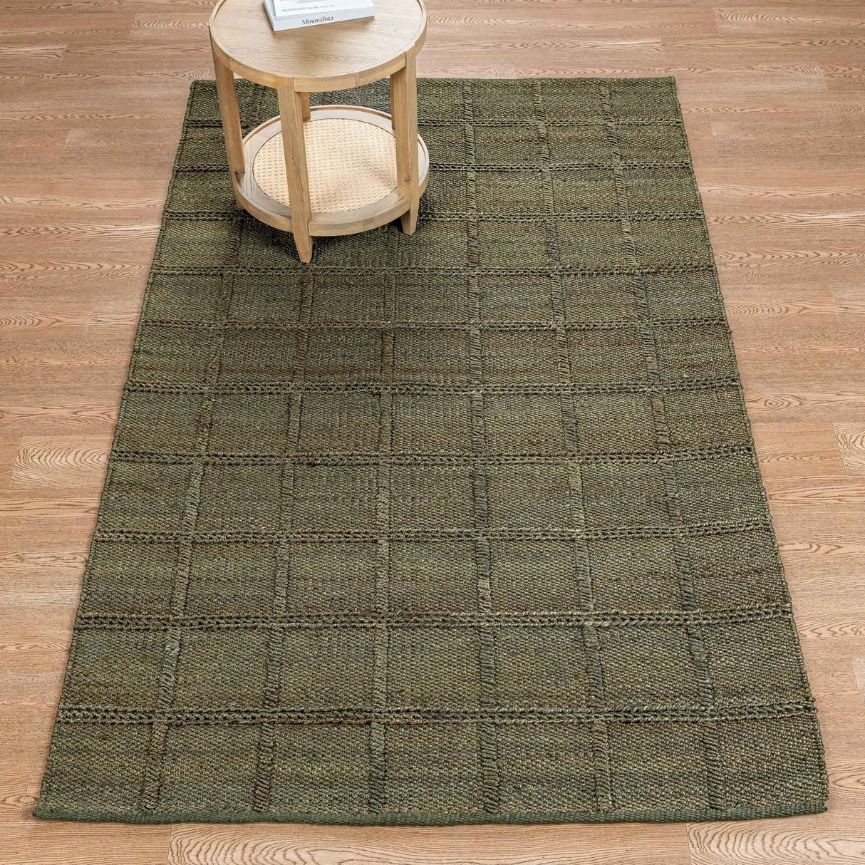 Aberdeen Jute Olive Green Rug by Classic Home at Eve Furniture