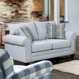 Aberporth Gray Stationary Sofa & Loveseat by Furniture of America at Eve Furniture
