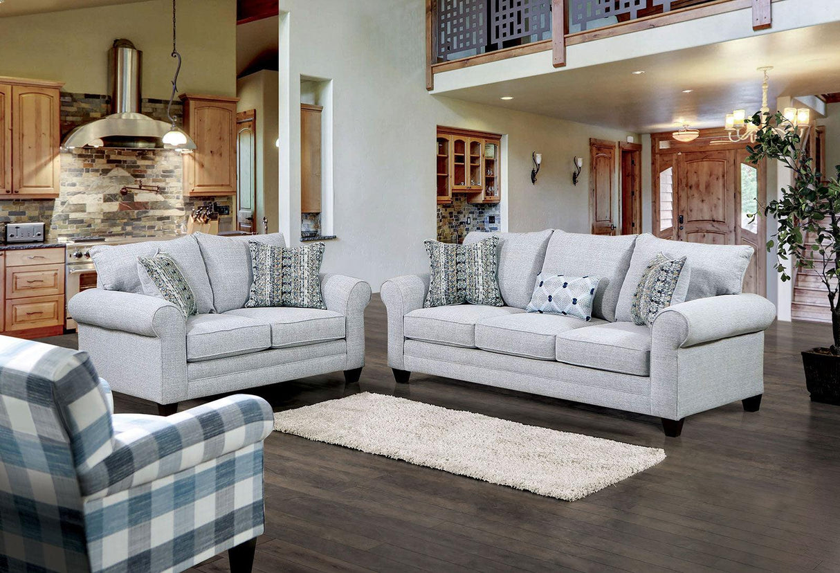 Aberporth Gray Loveseat by Furniture of America at Eve Furniture