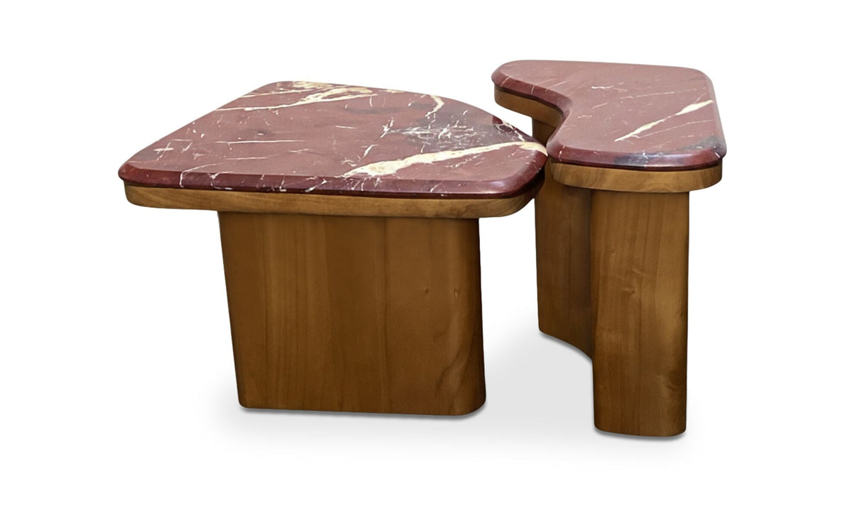 Abi Nesting Coffee Table Levante Marble by Moe's Home at Eve Furniture