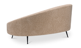 Abigail Chaise Light Brown Faux Shearling by Moe's Home at Eve Furniture