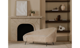 Abigail Chaise Light Brown Faux Shearling by Moe's Home at Eve Furniture