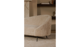 Abigail Chaise Light Brown Faux Shearling by Moe's Home at Eve Furniture