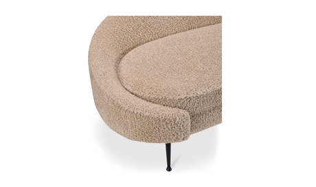 Abigail Chaise Light Brown Faux Shearling by Moe's Home at Eve Furniture